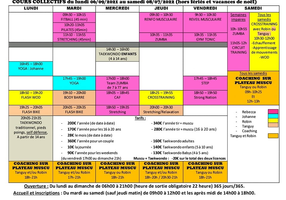 Cours collectif Cours collectifs - Cours collectif